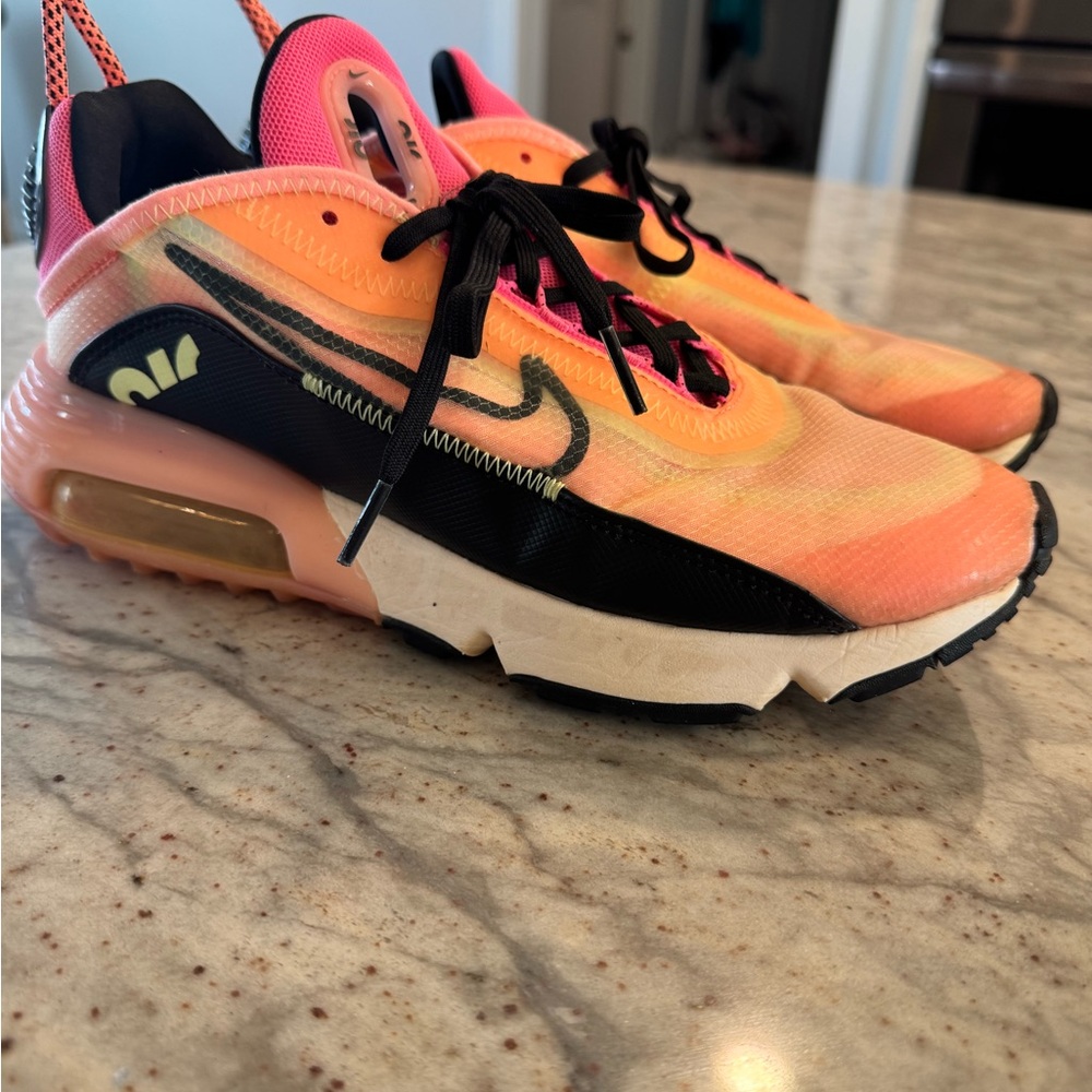 Nike Air Max Orange and Black Shoes